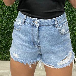 Princess Polly High-Waisted Jean Shorts